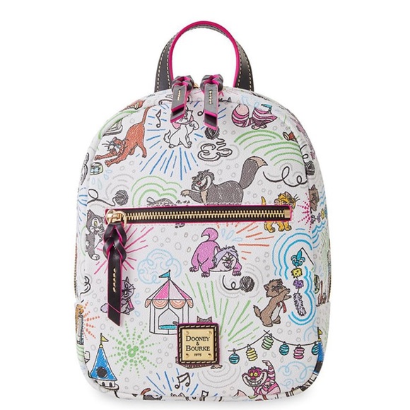 Disney Dooney & Bourke Bag - Disney Cats Sketch - Backpack NWT - Picture 2 of 9